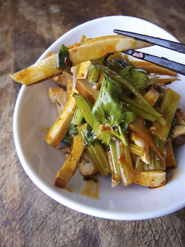 Smoked Tofu with Asian Celery at Szechuan Gourmet