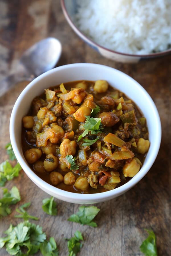 Ground beef curry (kheema)