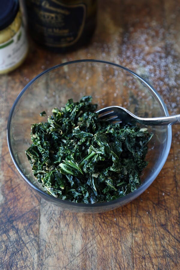 sauteed kale mustard sauce