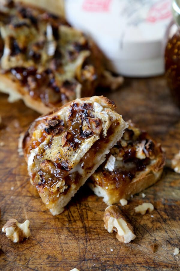 Cheese Tartine with Onion and Fig Jam