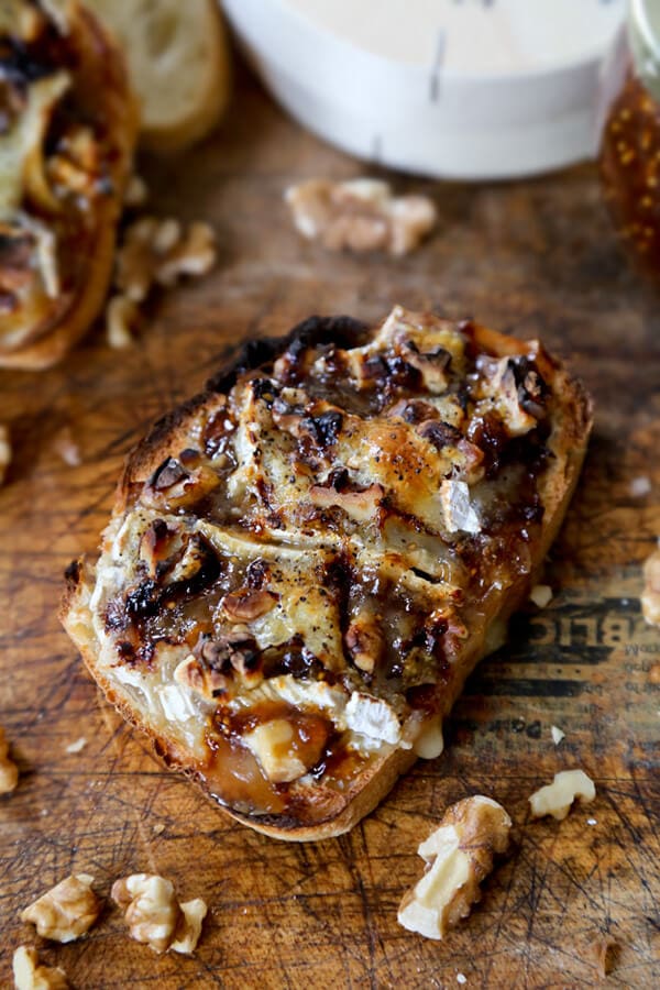 Cheese Tartine with Onion and Fig Jam