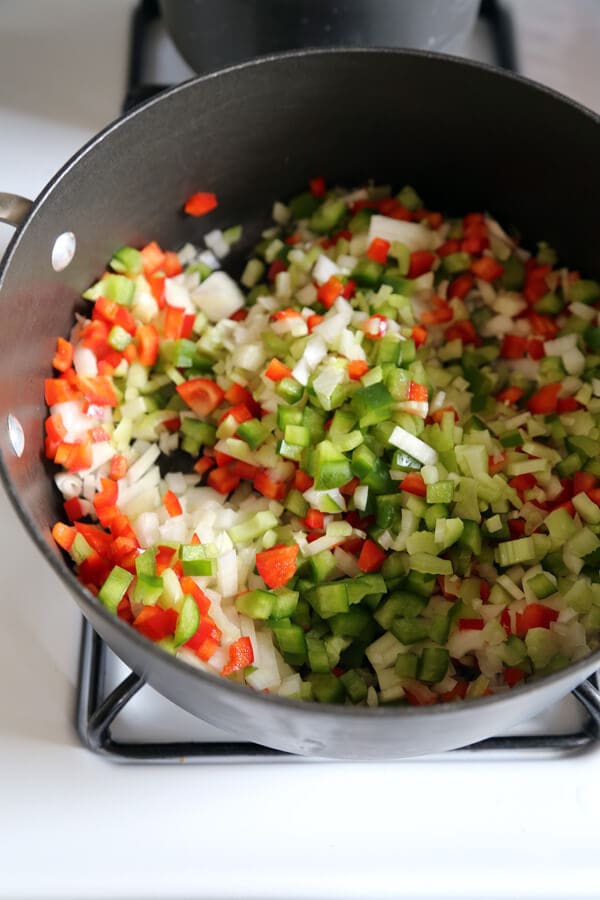 chopped vegetables