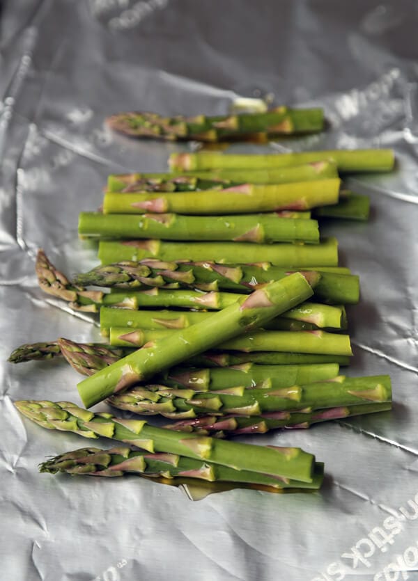 Brussels sprouts salad with kale and asparagus | Pickled Plum