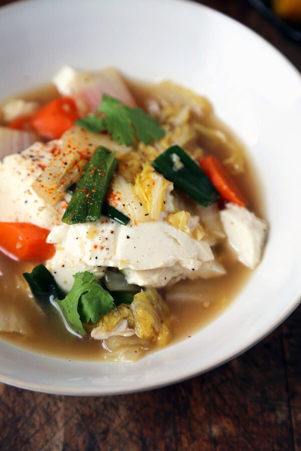 Tofu vegetable soup