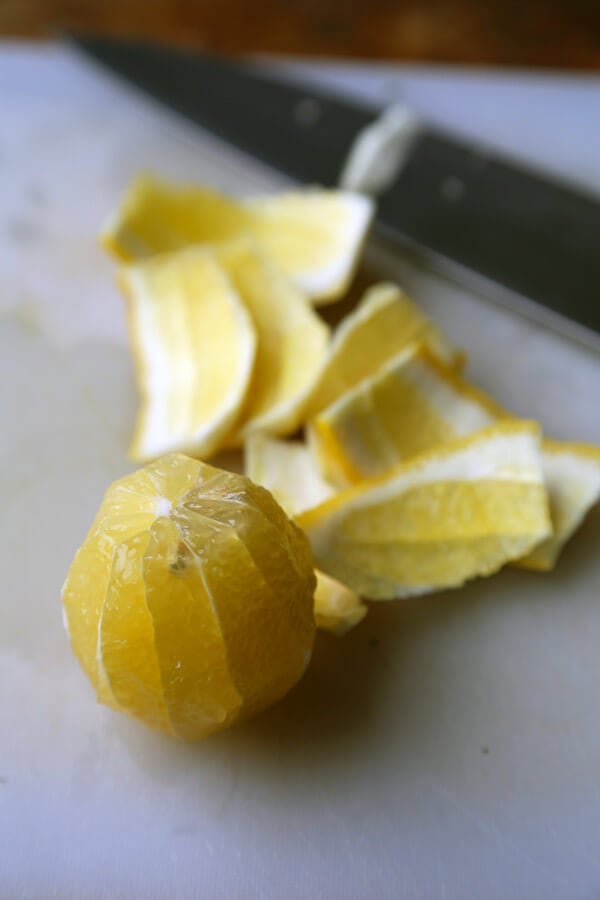 lemon peeled