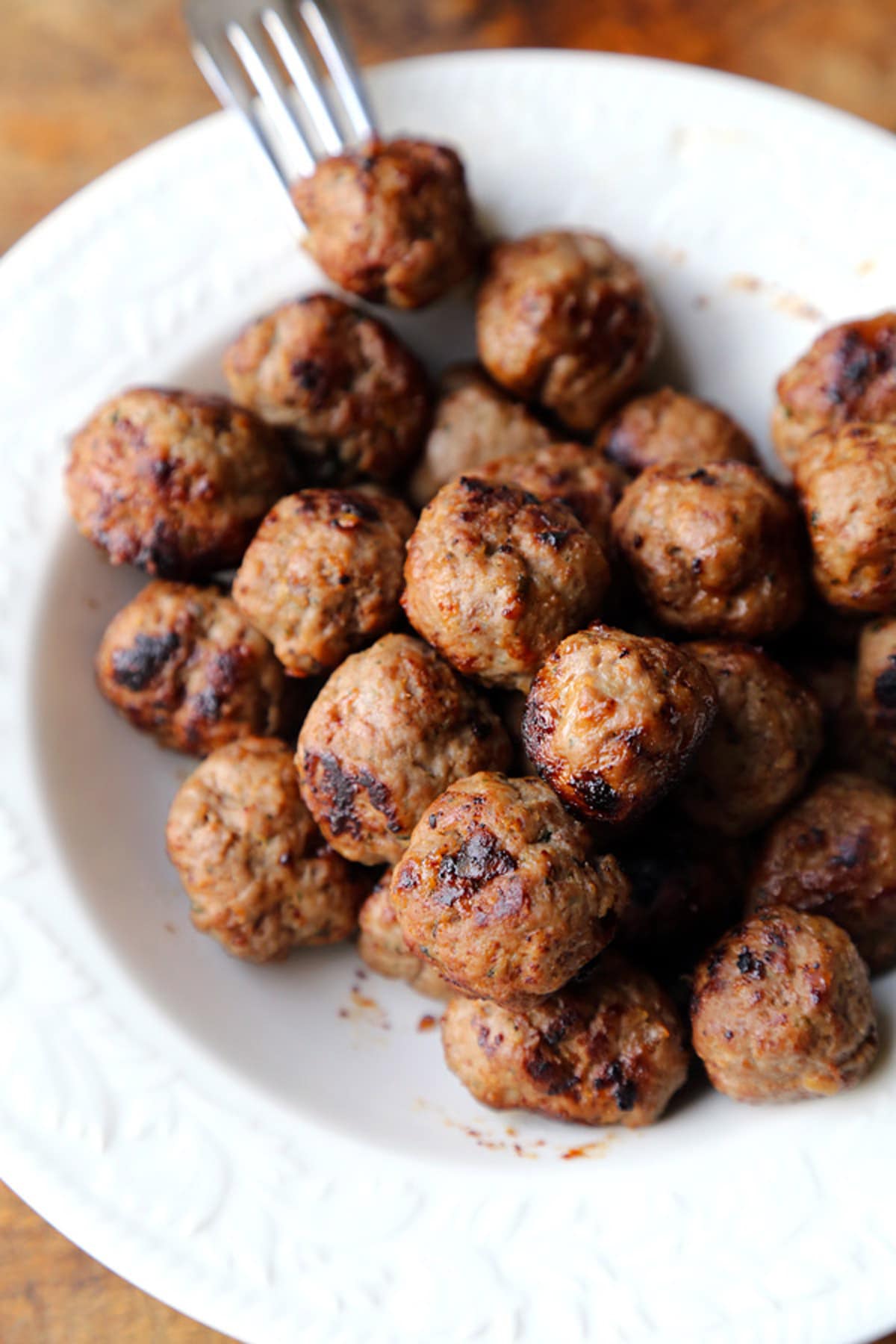 Cooked meatballs