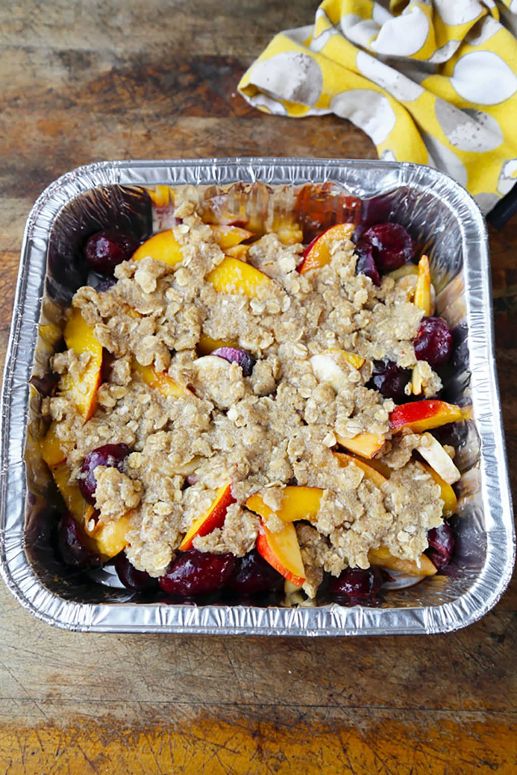 Cherry Crumble with Nectarines and Bananas Pickled Plum