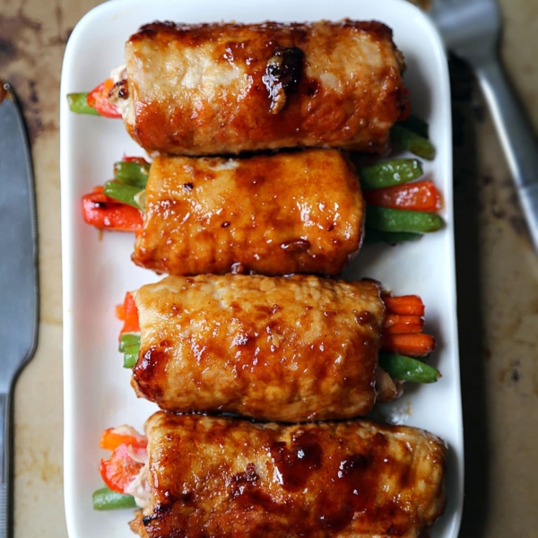 teriyaki pork rolls