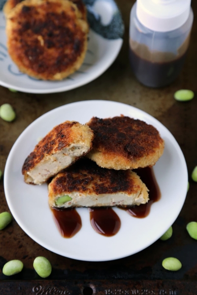 tofu edamame patties