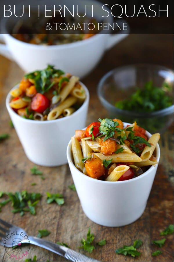 butternut squash and tomato penne