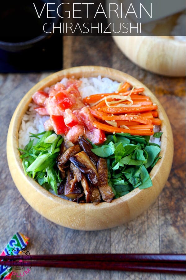 vegetarian chirashi sushi