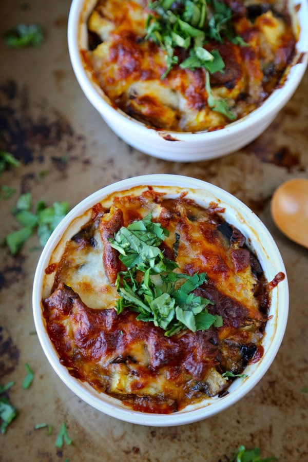 kabocha and eggplant miso bake