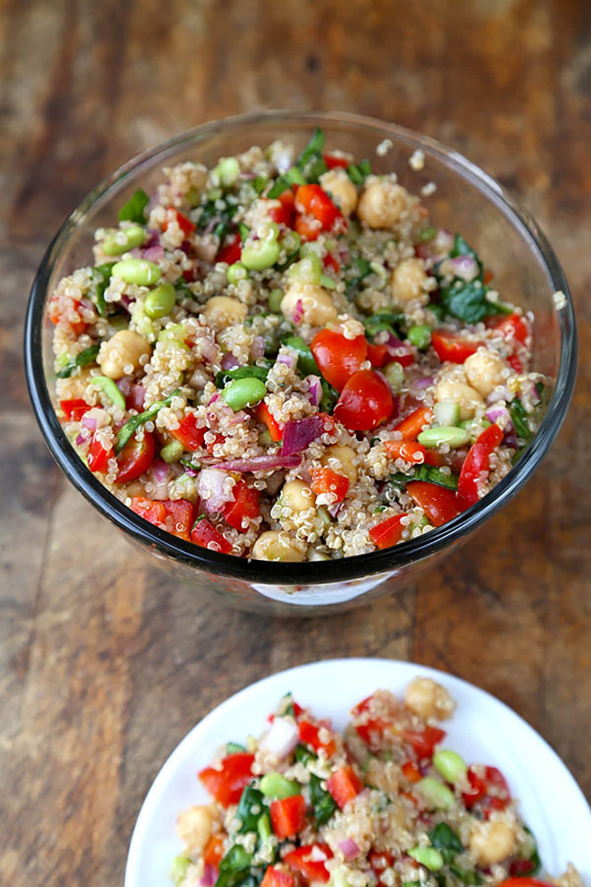 healthy quinoa edamame salad