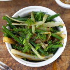 Sauteed Green Beans with Fennel and Garlic Seasoning