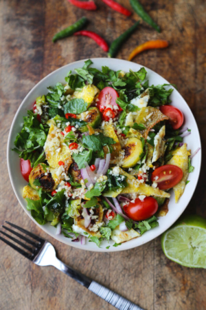 thai egg and brussels sprouts salad