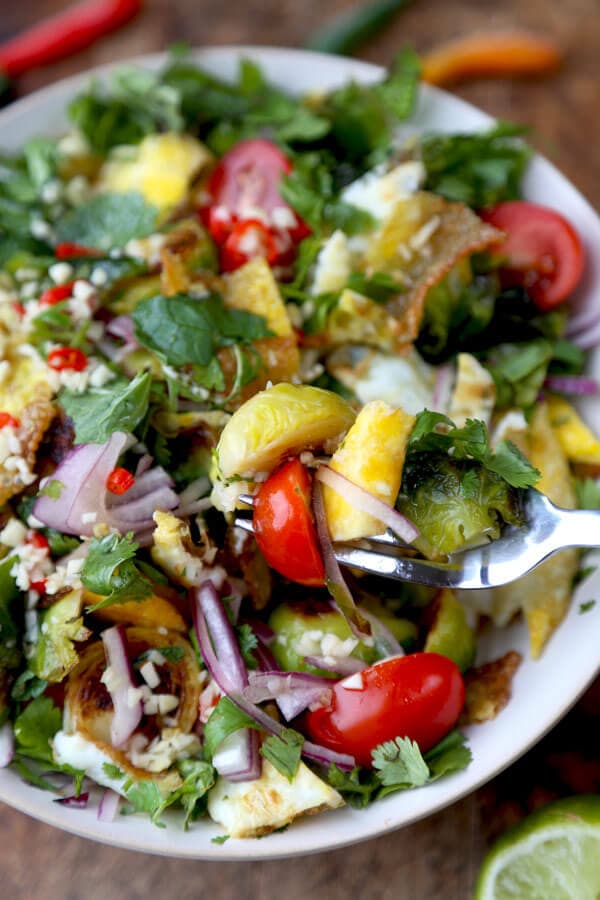 Thai Egg and Brussels Sprout Salad