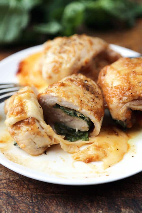 Baked Parmesan Chicken Rolls with Miso Sauce