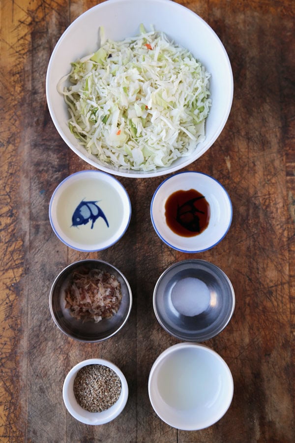 Shredded Cabbage Salad - Japanese Salad for Tonkatsu