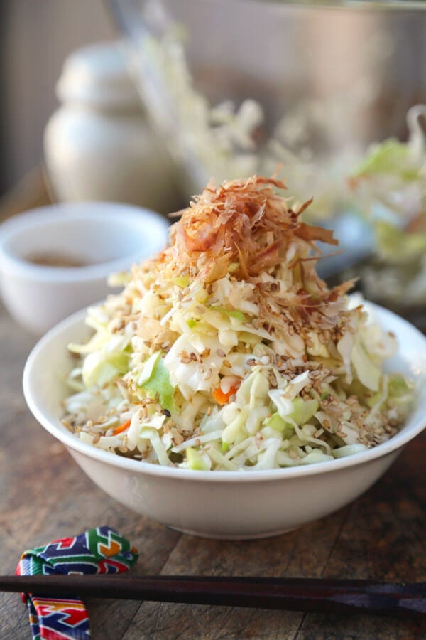 Shredded Cabbage Salad - Japanese Salad for Tonkatsu