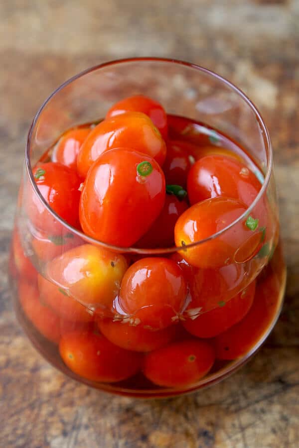 Pickled Cherry Tomatoes (Thai Style)