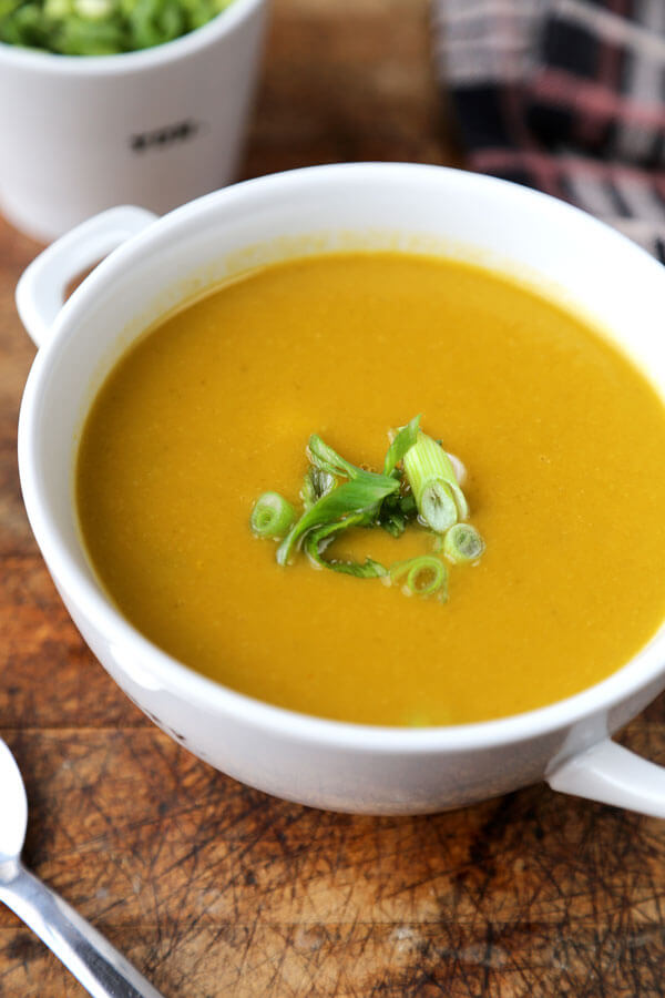 Skinny Sugar Snap Pea Soup with Miso
