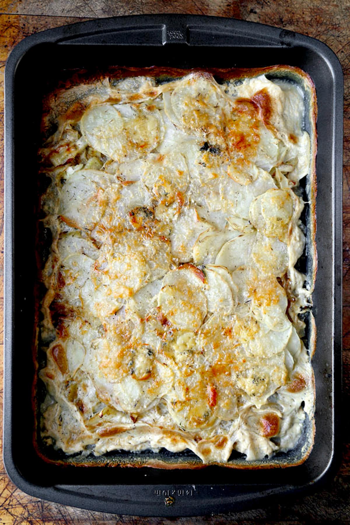 cooked scalloped potatoes