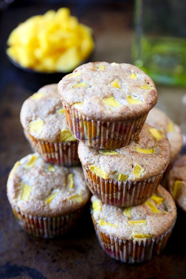 almond mango muffins - gluten free