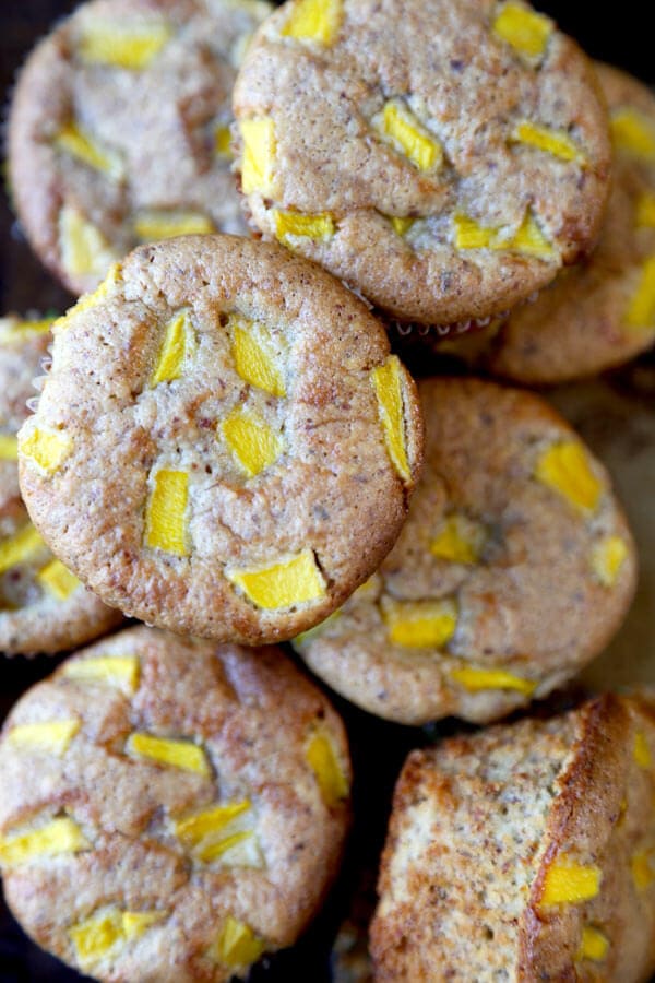 almond mango muffins - gluten free