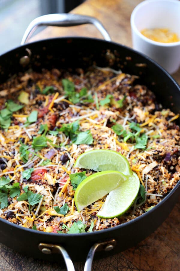 One Pot Chicken and Quinoa Enchilada | Pickled Plum