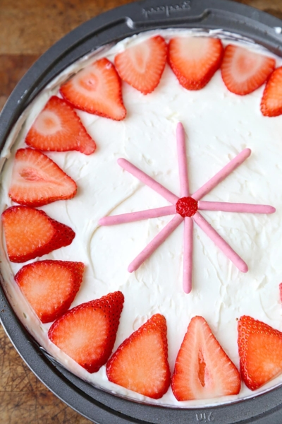 strawberry Pocky cheesecake