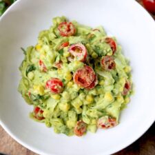 Daikon Noodles with Creamy Avocado Sauce