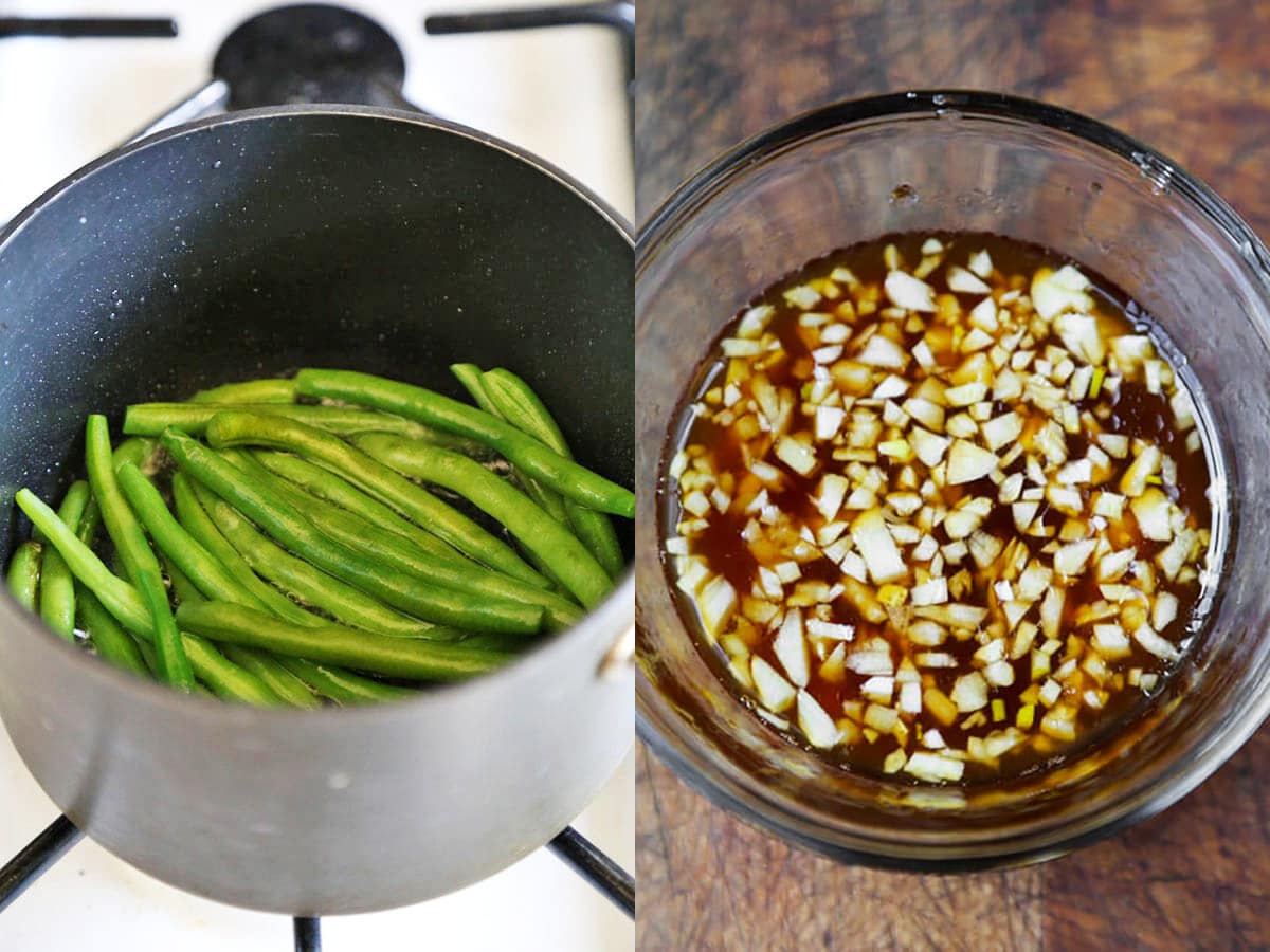 how to make Chinese green beans with garlic sauce
