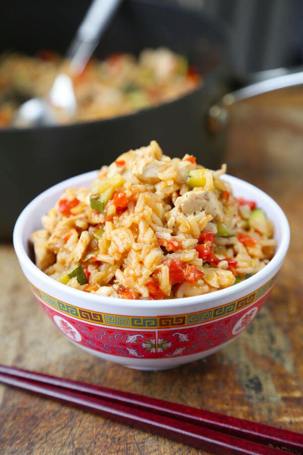 one-pan-Szechuan Chicken Fried Rice