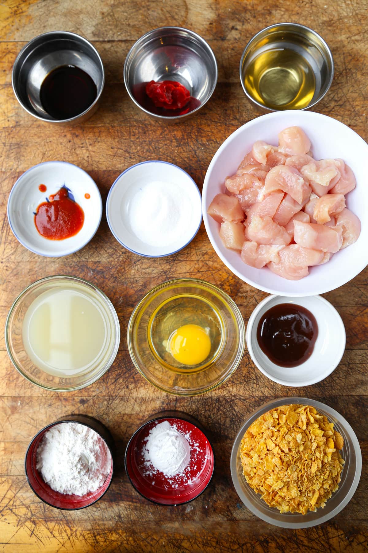 Ingredients for general Tso chicken