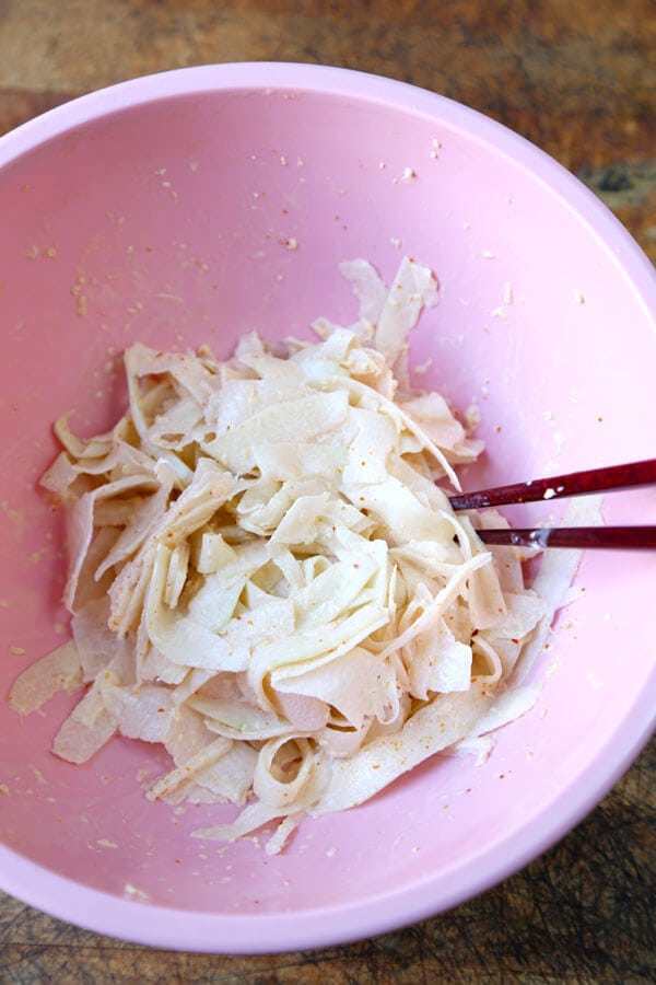 Watermelon Rind and Daikon Salad