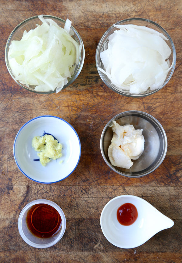 Watermelon Rind and Daikon Salad | Pickled Plum