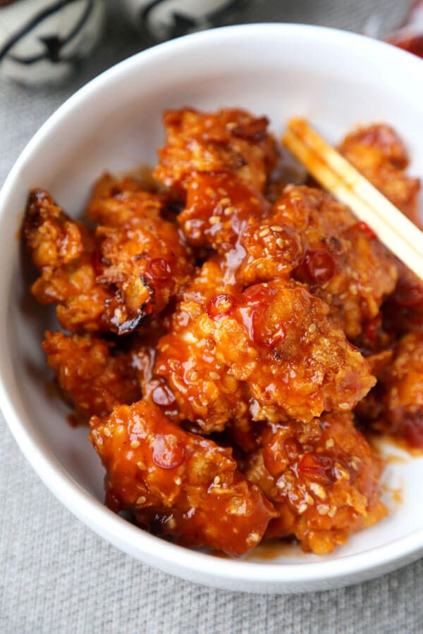 Baked General Tso Chicken Recipe (Video) - Pickled Plum Food And Drinks