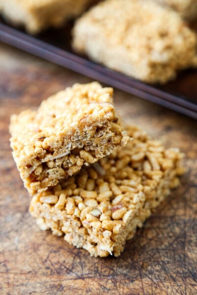 Homemade rice crispy treats