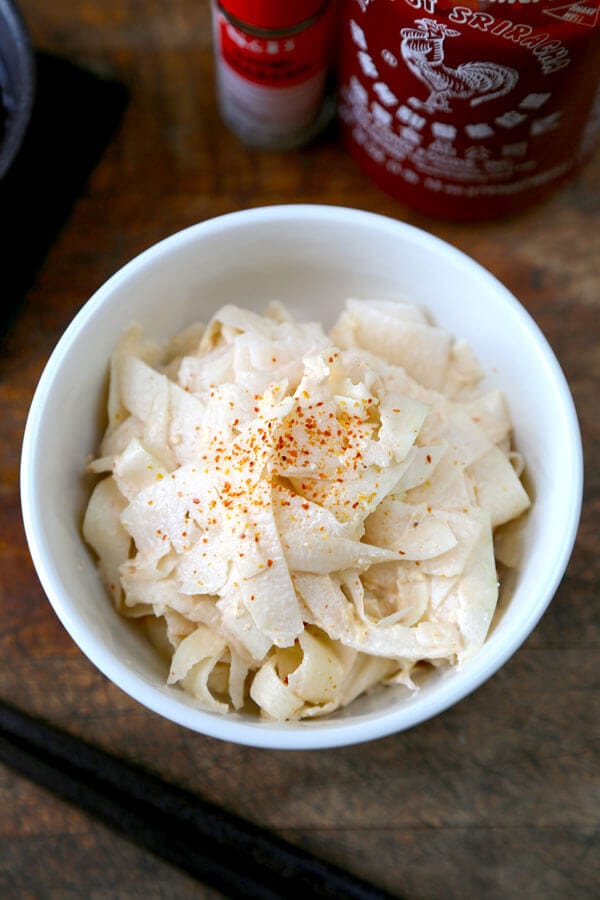 Watermelon Rind and Daikon Salad