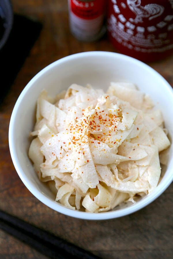 Watermelon Rind and Daikon Salad