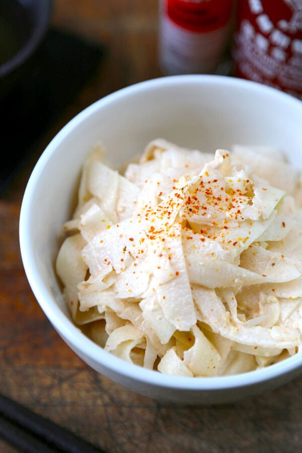 Watermelon Rind and Daikon Salad