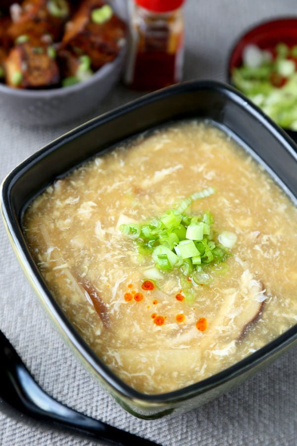 Chinese soup with eggs