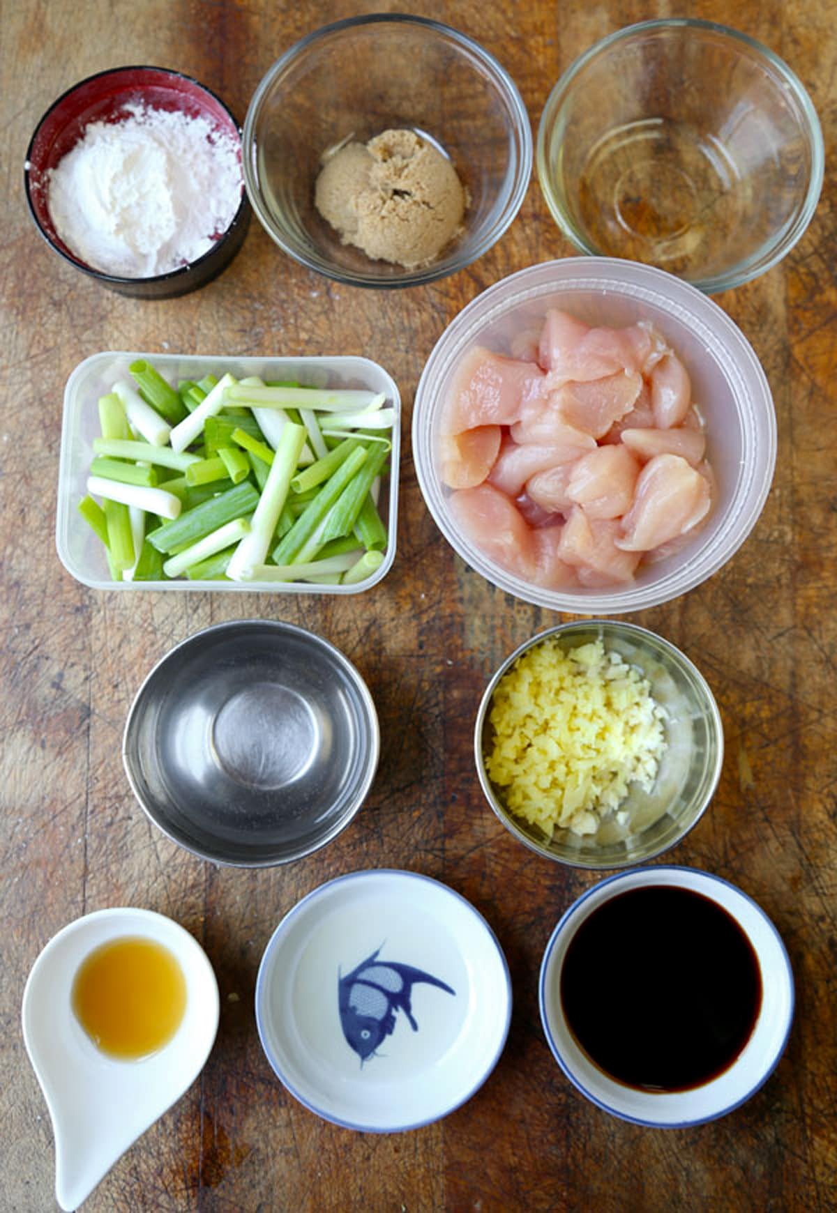 Ingredients for mongolian chicken