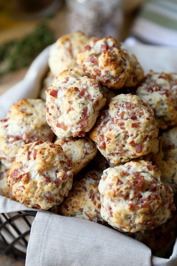 Bisquick Sausage Balls with Thyme and Parmesan - Pickled Plum Food And ...