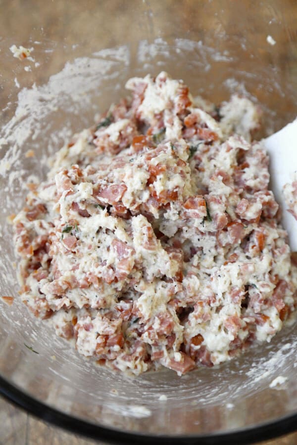 sausage-and-dough-mixed