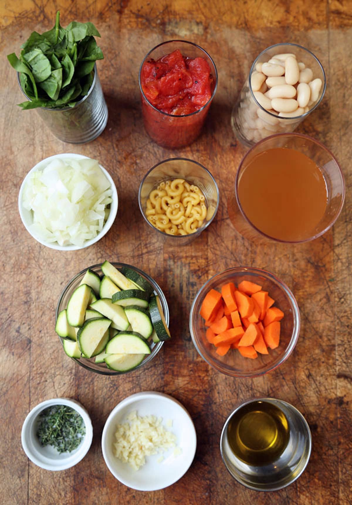 Ingredients for tuscan soup