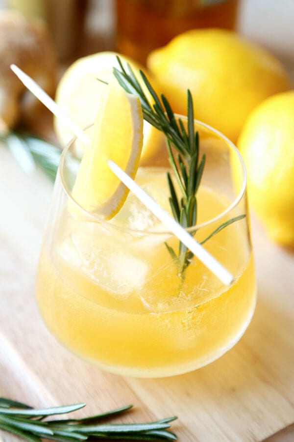 Rosemary Ginger Whiskey Sour Recipe | Pickled Plum