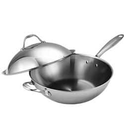 FOR THE STIR FRY LOVER Cooks Standard Multi-Ply Clad Stainless-Steel 13-Inch Wok with Dome Lid - Nothing makes stir fries easier and taste better than a wok. SHOP