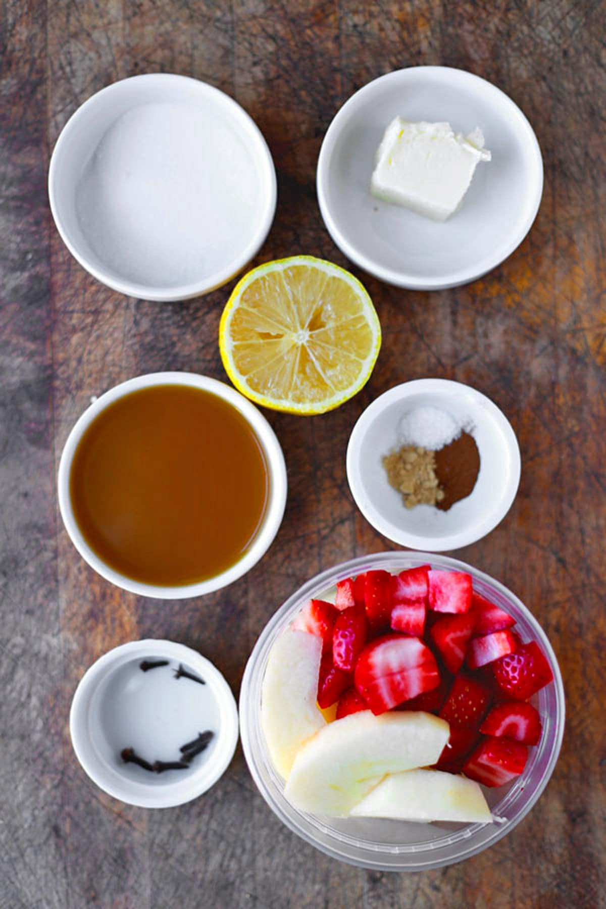 ingredients for apple compote