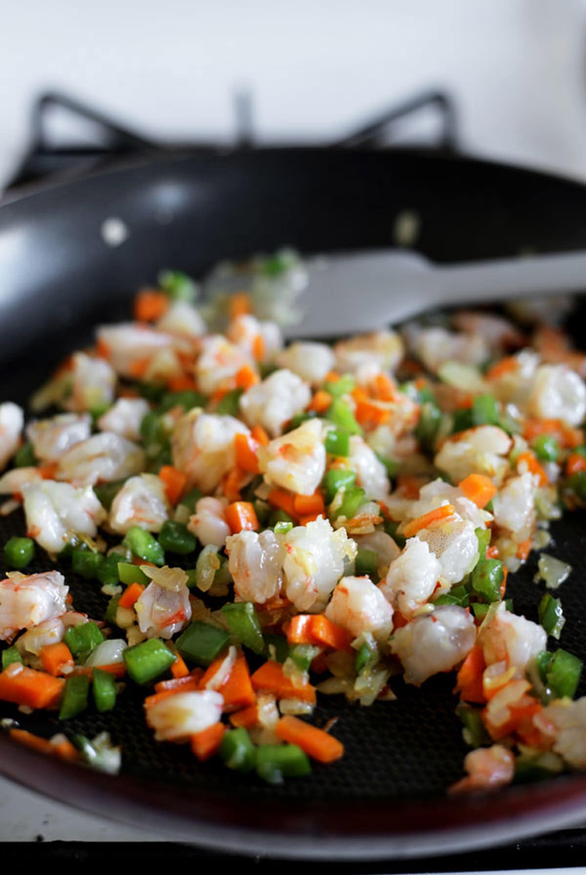 stir fried shrimp and vegetables